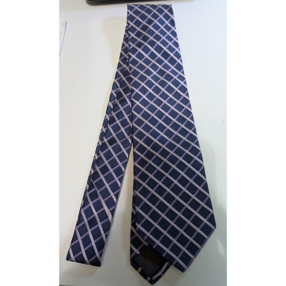 Brooks Brothers Makers Silk Tie Made In USA Purple Diamonds Vintage (146)